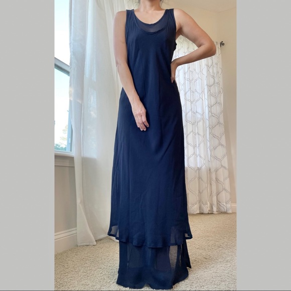 Vtg sheer layered maxi gown - Picture 3 of 3